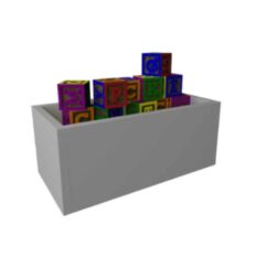 Nicho Cachepot Akimob 25x25x25cm – peça moderna em MDF com acabamento fosco para decoração e organização.