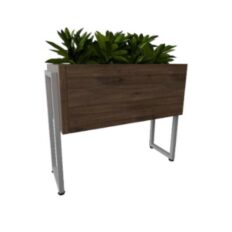 Nicho Cachepot Akimob MDF com pés tubulares metálicos, acabamento fosco acetinado, design moderno e funcional.