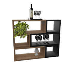 Composição de Nichos Akimob MDF 90x25x85cm com nichos abertos retangulares.