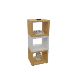 Composição de Nichos Akimob MDF 70x25x120cm com três nichos abertos.