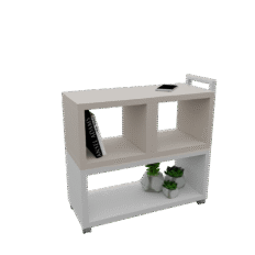 Composição de Nichos Akimob MDF 60x25x60cm com dois nichos abertos.