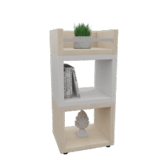 Composição de Nichos Akimob MDF 30x25x65cm com dois nichos abertos.