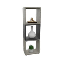 Composição de Nichos Akimob MDF 40x25x120cm vertical com três nichos.