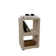 Composição de Nichos Akimob MDF 30x25x50cm compacta, ideal para parede ou mesa, com dois nichos abertos.