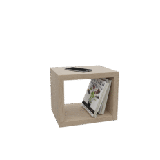 Nicho Retangular Akimob MDF pequeno 40x25x25cm, acabamento fosco acetinado, design minimalista e estrutura reforçada.